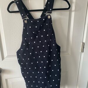 Topshop Polka Dot Overall Dress